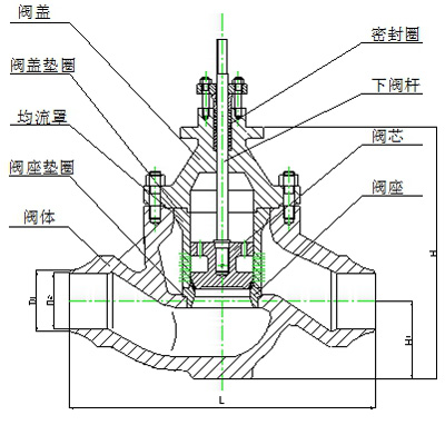 電動閘閥結(jié)構(gòu)圖